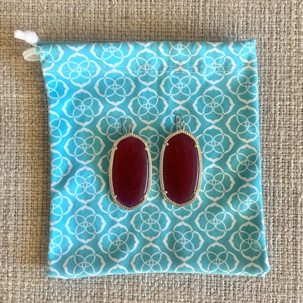 Kendra Scott Maroon Danielle Earrings